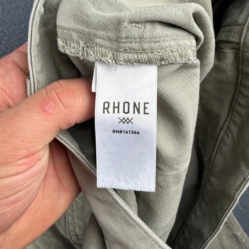 Rhone Everyday Twill Pants Men's 38x32 Beige 5 Pocket Chino Stretch Flat Jeans